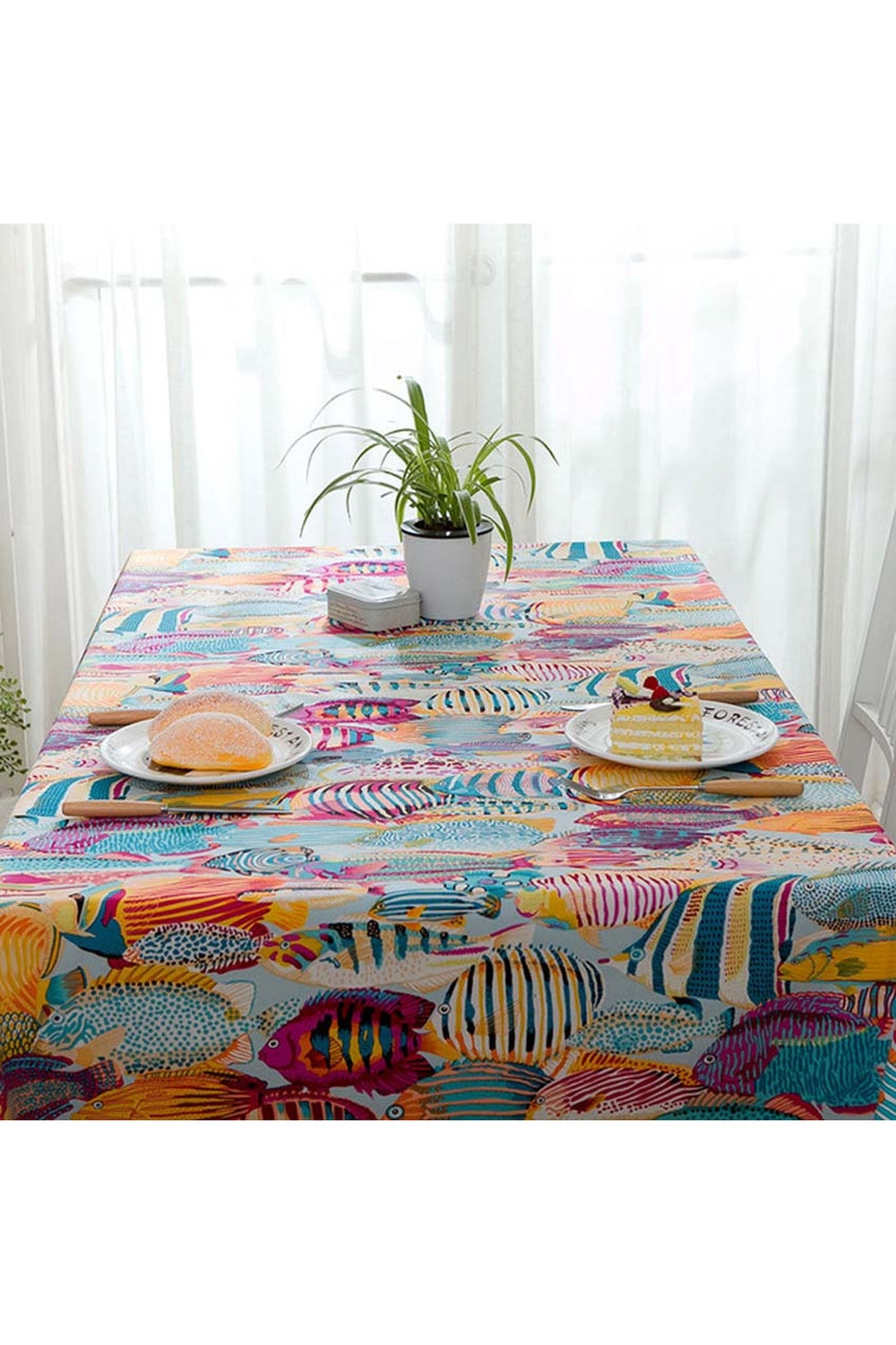 Oceanic Tropical Fish Tablecloth