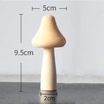 Wooden Mushroom Decor Figurines