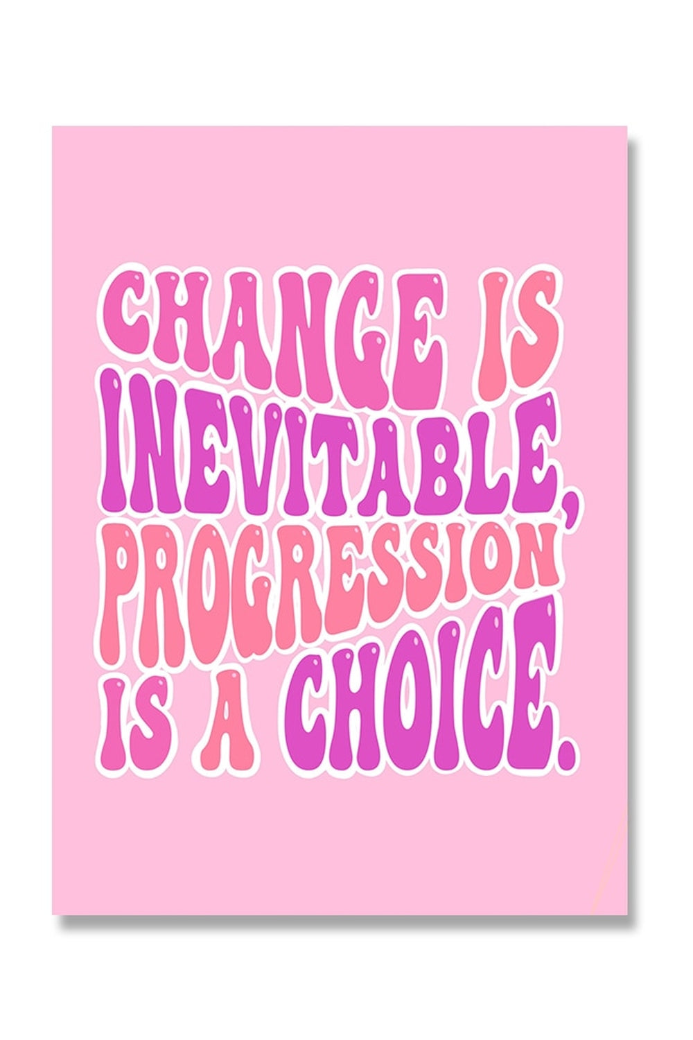 Think Pink Abstract Canvas Poster