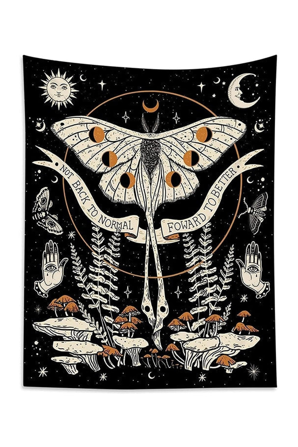 Nocturnal Moth Art Tapestry