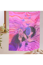 No Face Psychedelic Art Tapestry