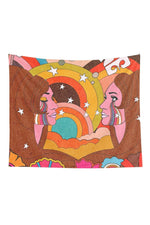 Vibrant Psychedelic Art Wall Tapestry