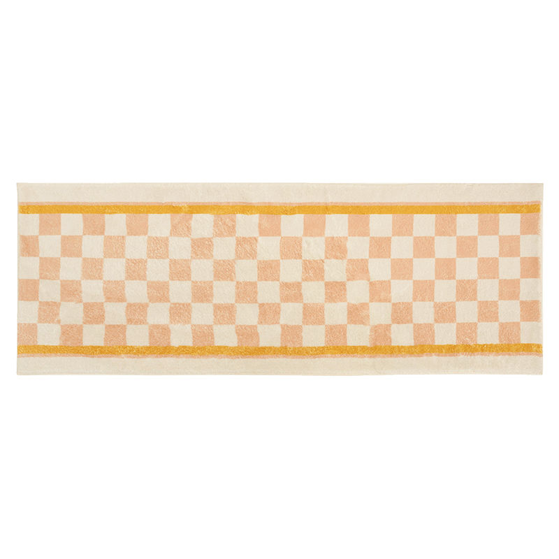 Checkered Soft Long Grids Rug