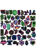 Mixed Neon Sign Scrapbooking Stickers