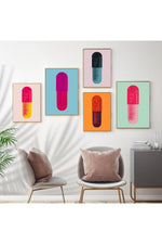 Colorful Pills Canvas Tapestry