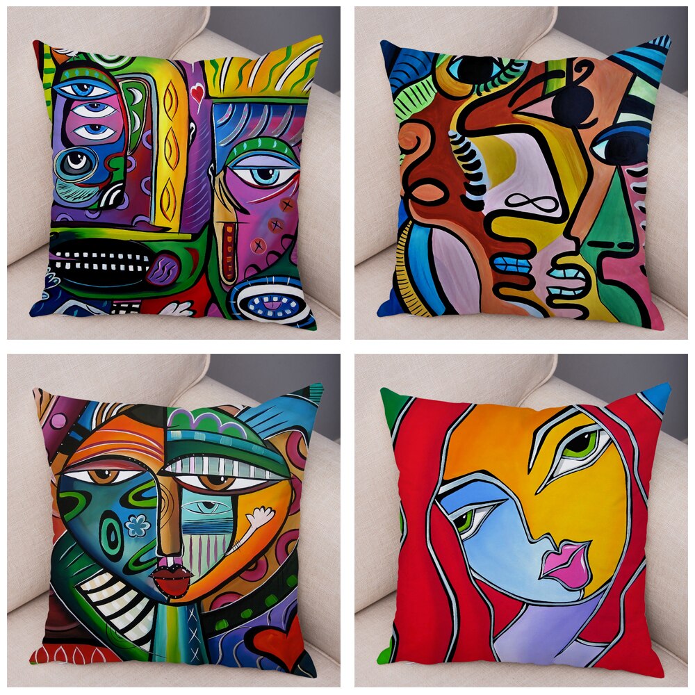 Indie Abstract Art Pillow Case