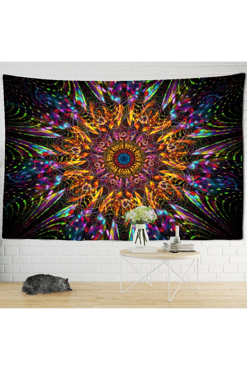 Colorful Mandala Tapestry Design