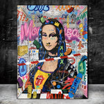 Artsy Graffiti Mona Lisa Poster