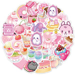 Kawaii Pastel Pink Scrapbooking Stickers