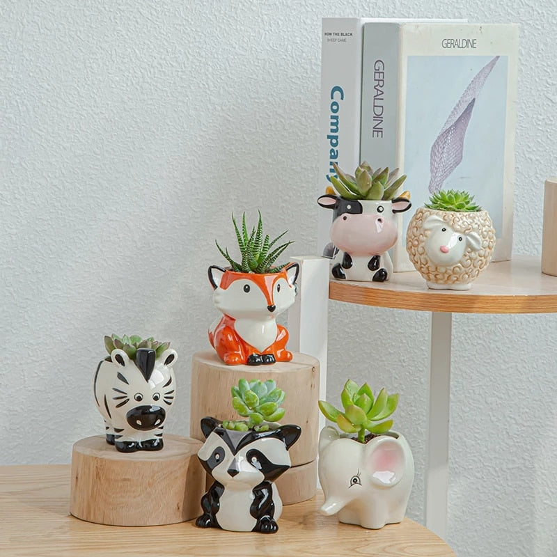 Adorable Animal Themed Flower Pot