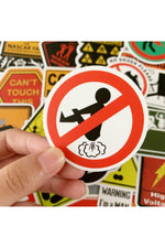 Cautionary Scrapbooking Stickers