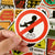 Grunge Warning Scrapbooking Stickers