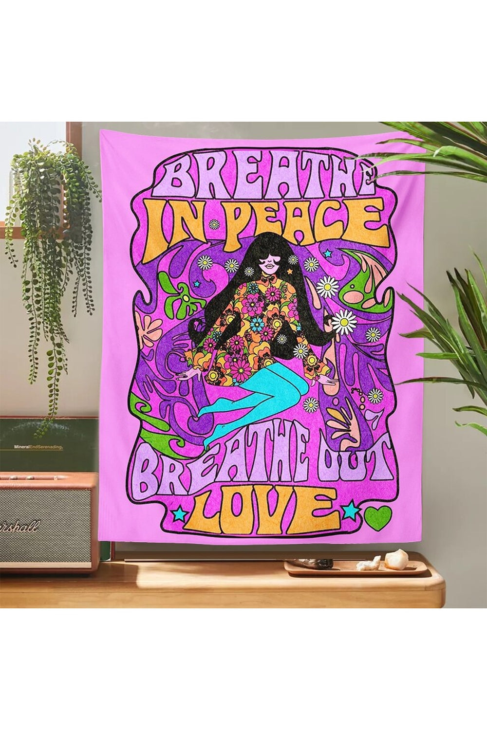 Hippie-Style Psychedelic Tapestry