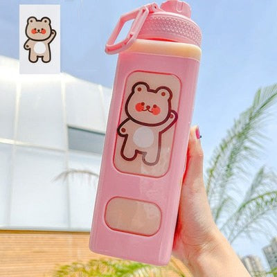 Kawaii Pastel Square Water Bottle