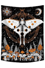 Nocturnal Moth Art Tapestry