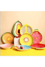 Fruit Motif Ceramic Salad Plate