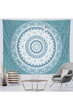 Gradient Trippy Mandala Tapestry