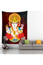 Lord Ganesha Mandala Tapestry