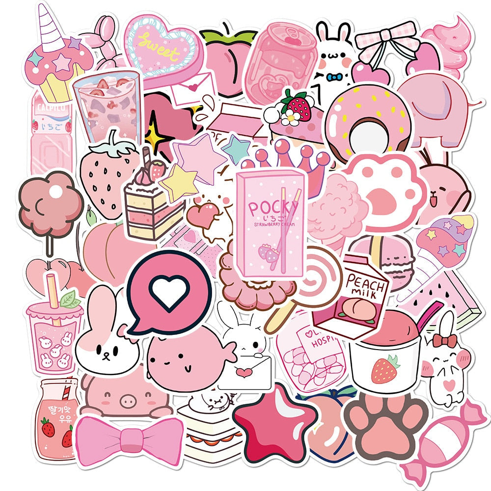 Kawaii Cute Pink Stickers