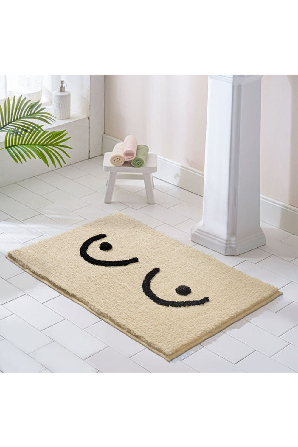 Playful Get Naked Bathroom Rug