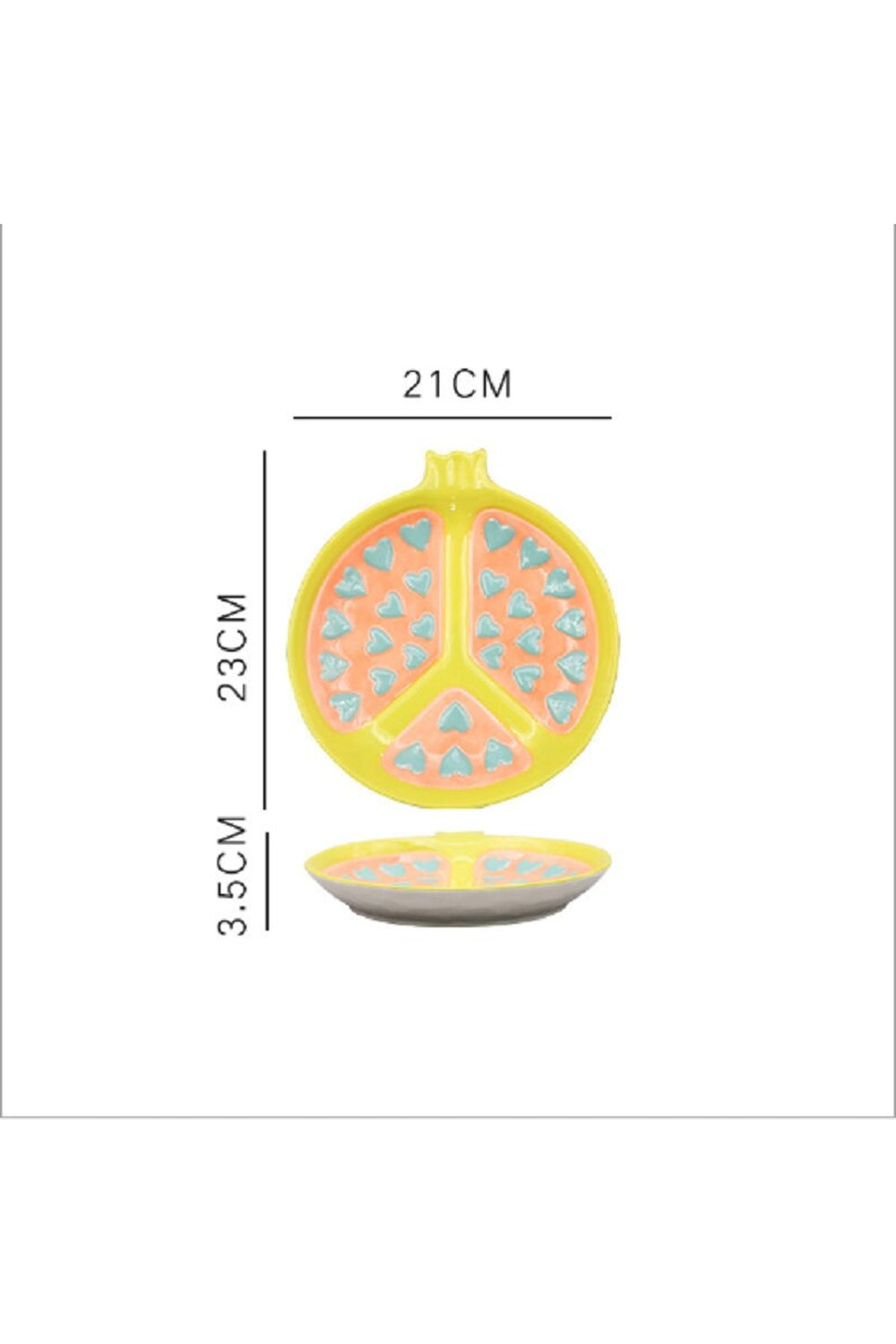 Fruit Motif Ceramic Salad Plate