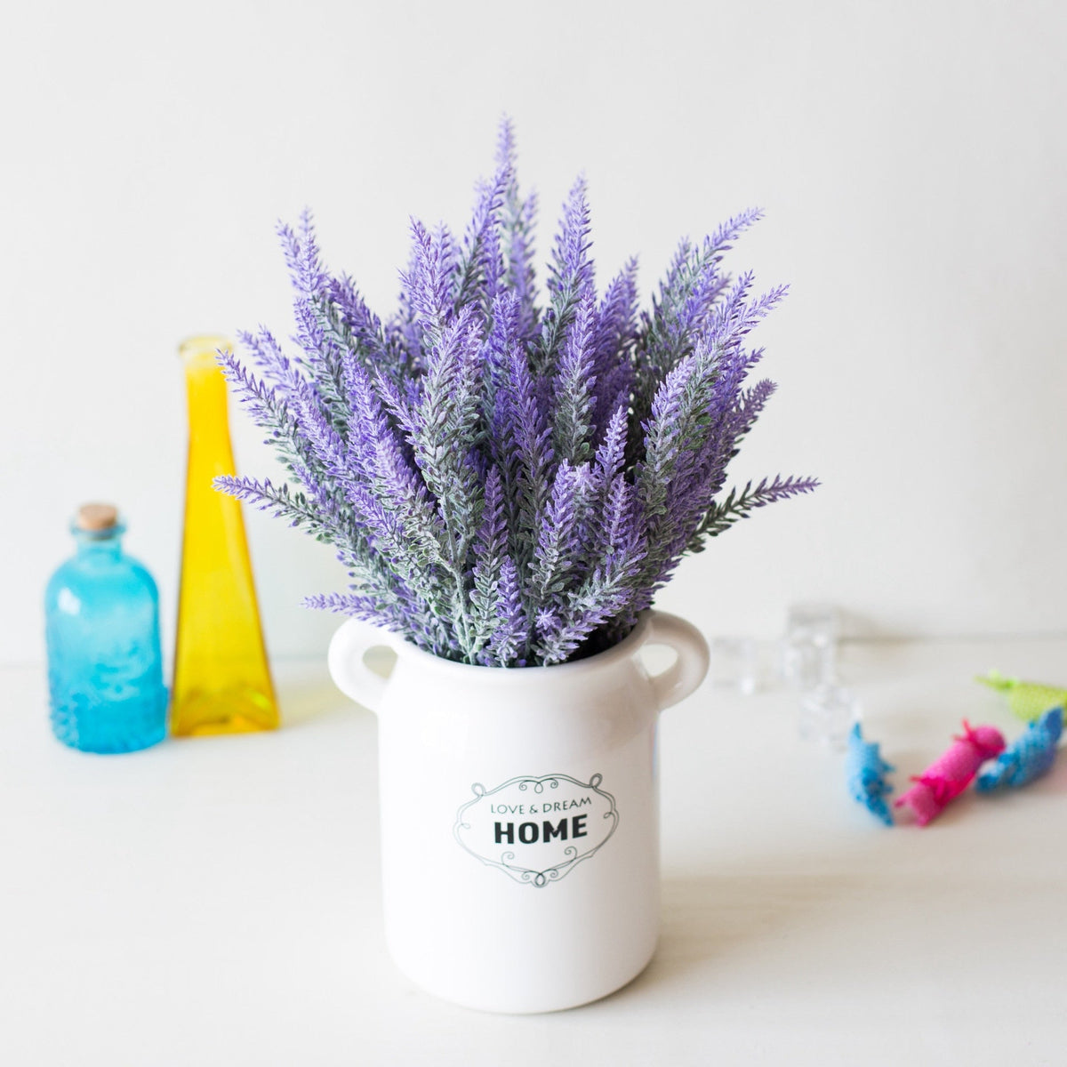 Faux Lavender Plastic Plant