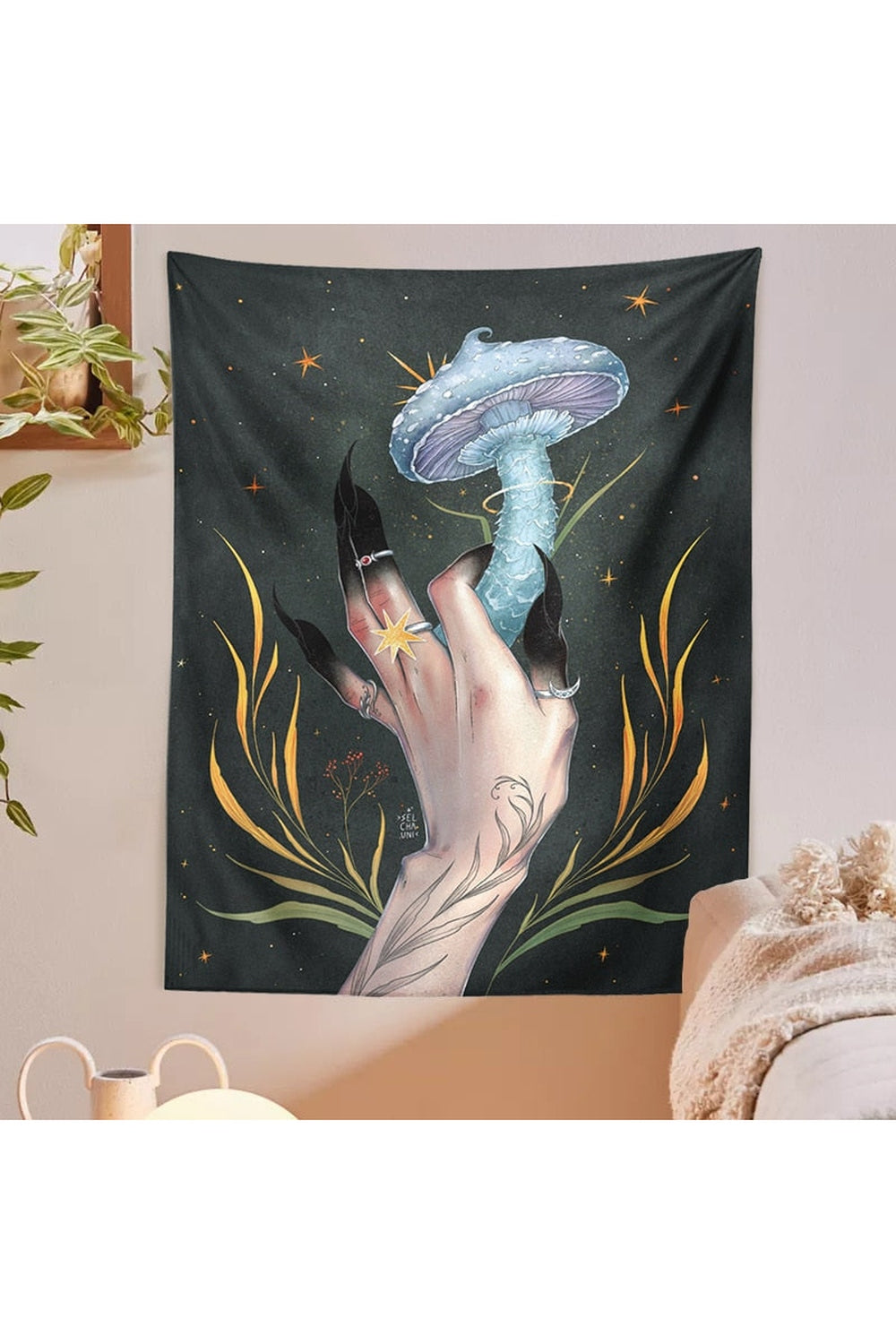 Enchanting Mandrake Plant Tapestry