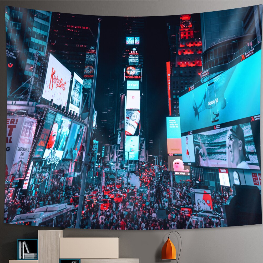 Tokyo Nightlife Wall Tapestry