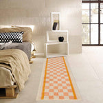 Checkered Soft Long Grids Rug