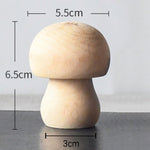 Wooden Mushroom Figurines