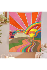 Psychedelic 70's Rainbow Wall Tapestry