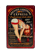 Car Service Girl Vintage Posters