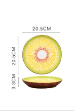 Fruit Motif Ceramic Salad Plate