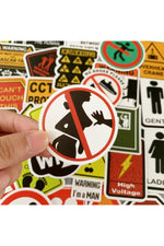 Edgy Style Warning Stickers