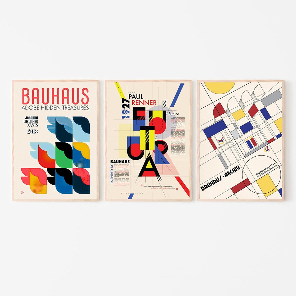 Bauhaus Decor Canvas Poster