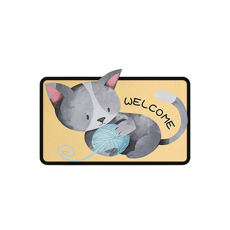 Pastel Kawaii Animals Entrance Rug