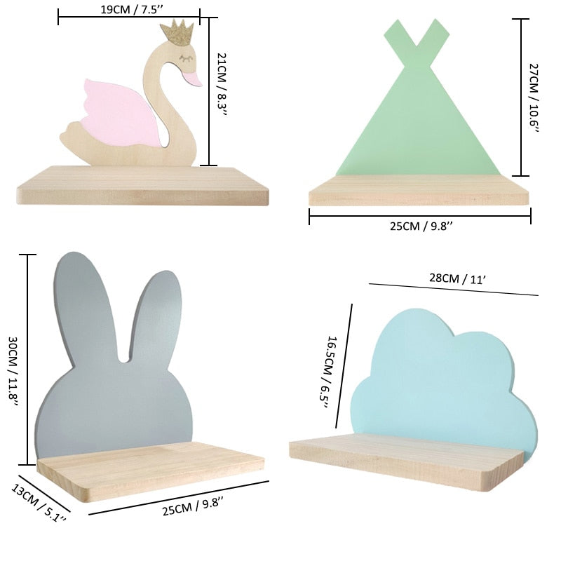 Wall Shelf for Cute Animals