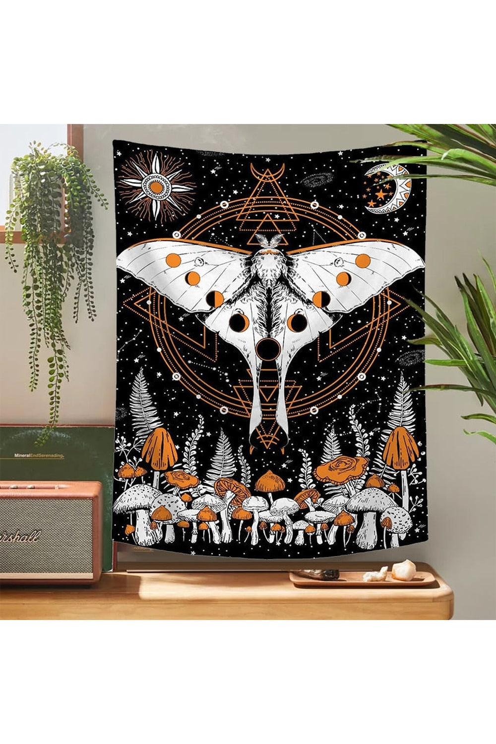 Nocturnal Moth Art Tapestry