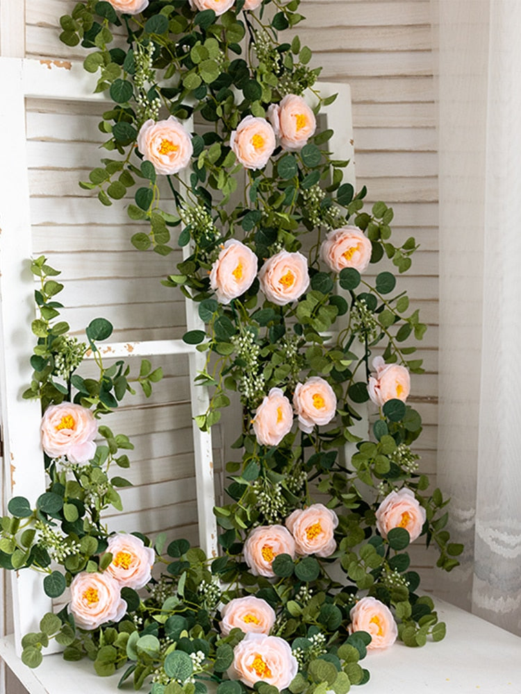 Cottagecore Artificial Peony Plants Garland