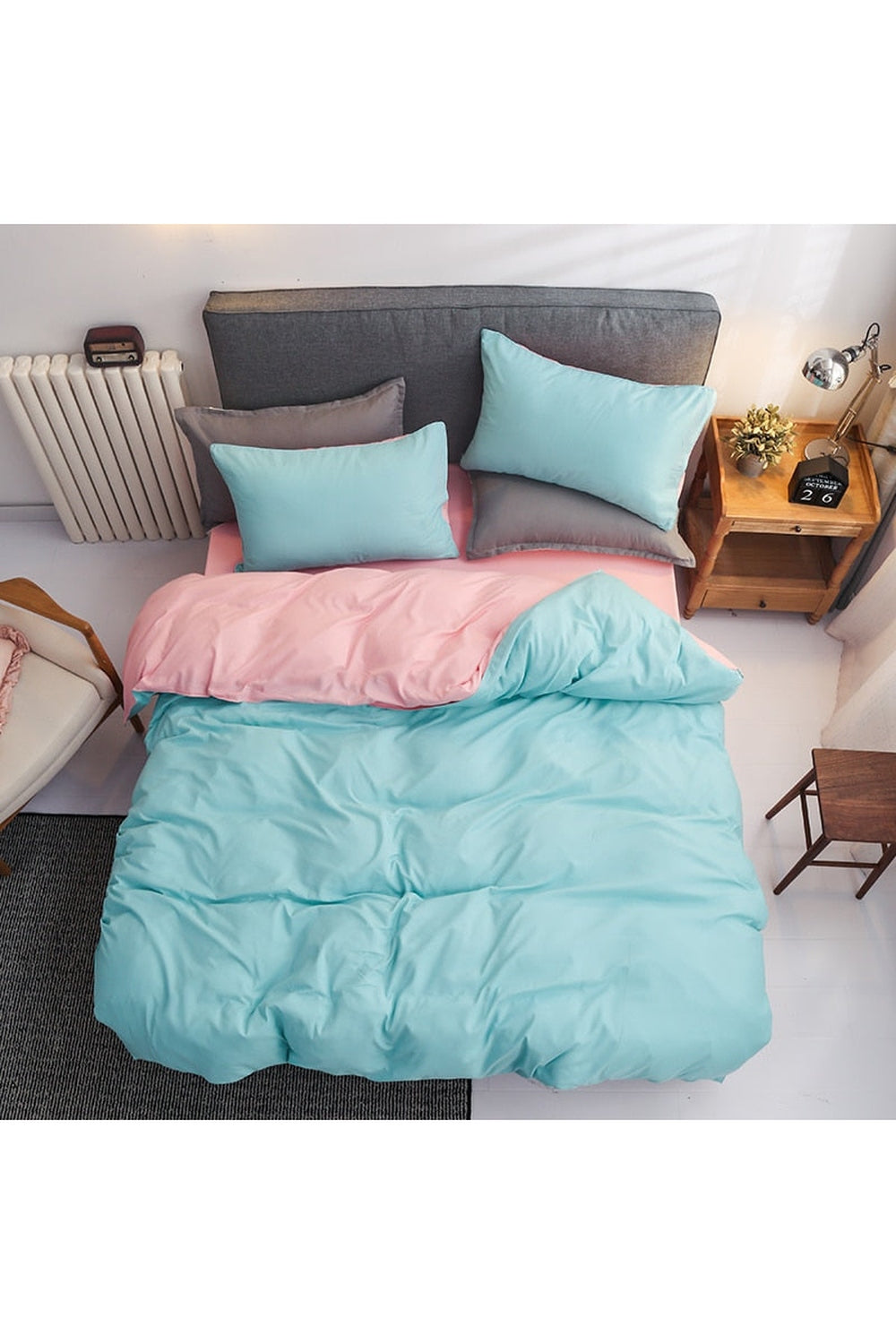 Simple Pastel Colors Bedding Set