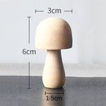 Wooden Mushroom Decor Figurines