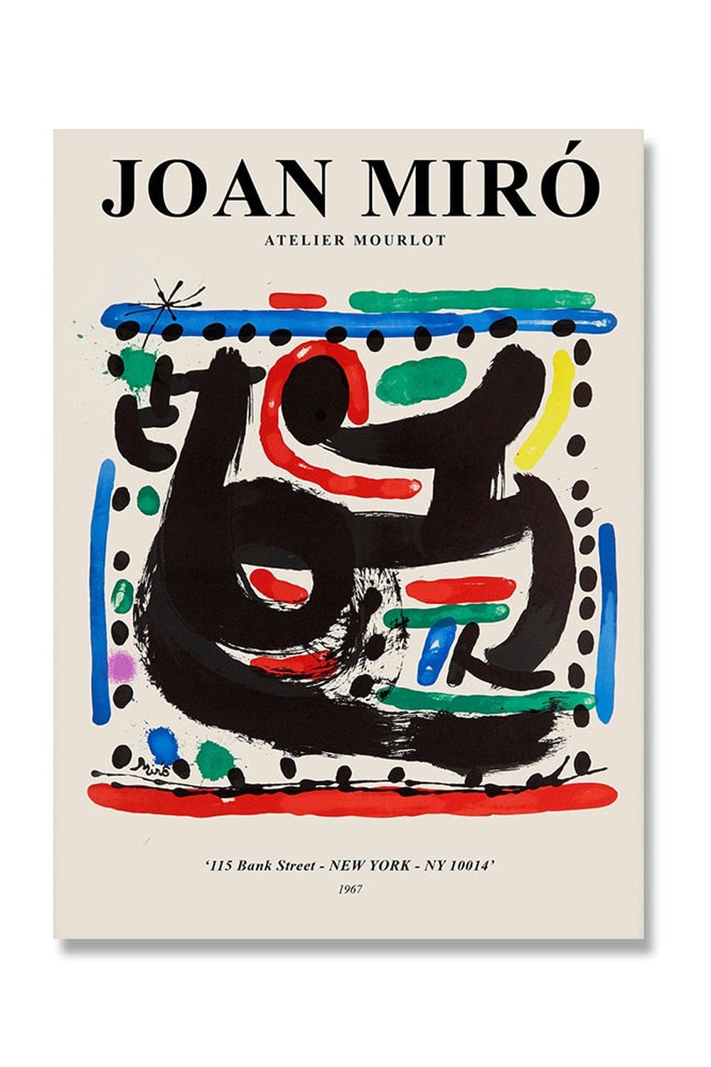 Joan Miro Inspired Canvas Poster