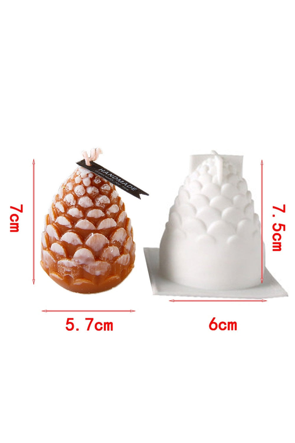 Pine Cone Christmas Candle Mold