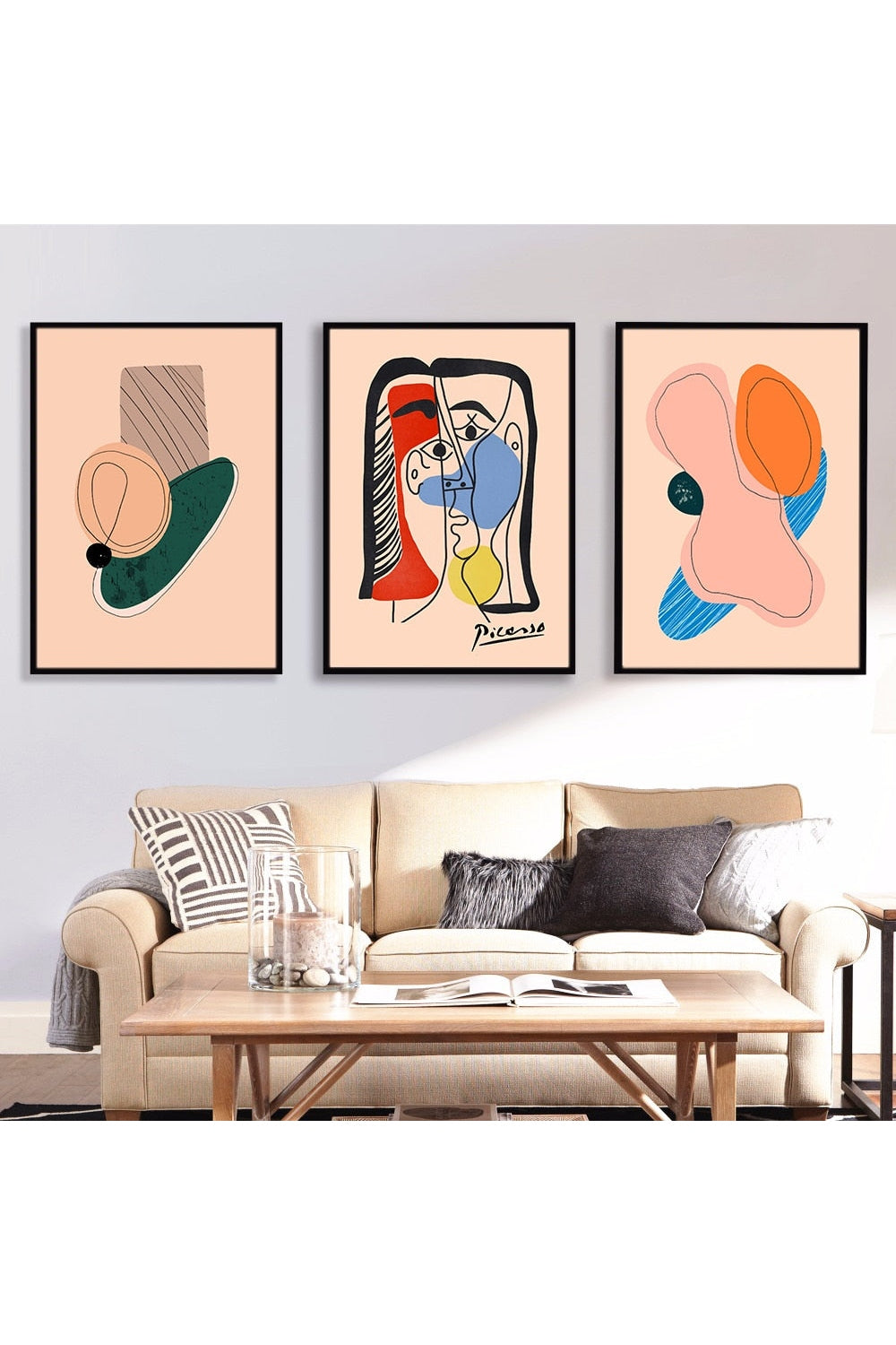 Picasso Inspired Artwork Canvas Poster