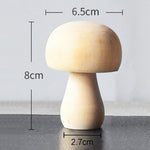 Wooden Mushroom Figurines