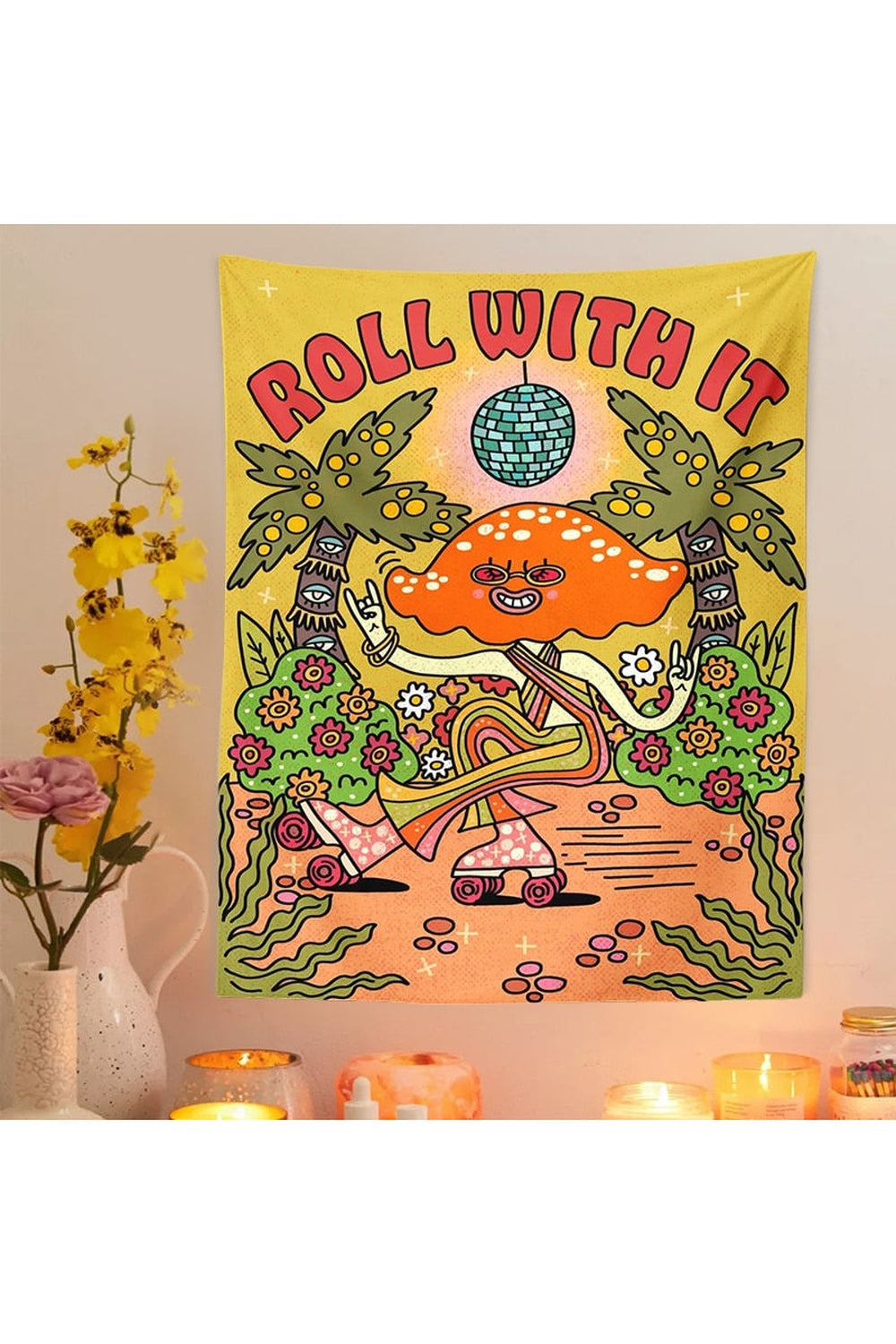 Roll With It Hippie Wall Tapestry