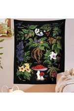 Dark Botanical Wall Tapestry