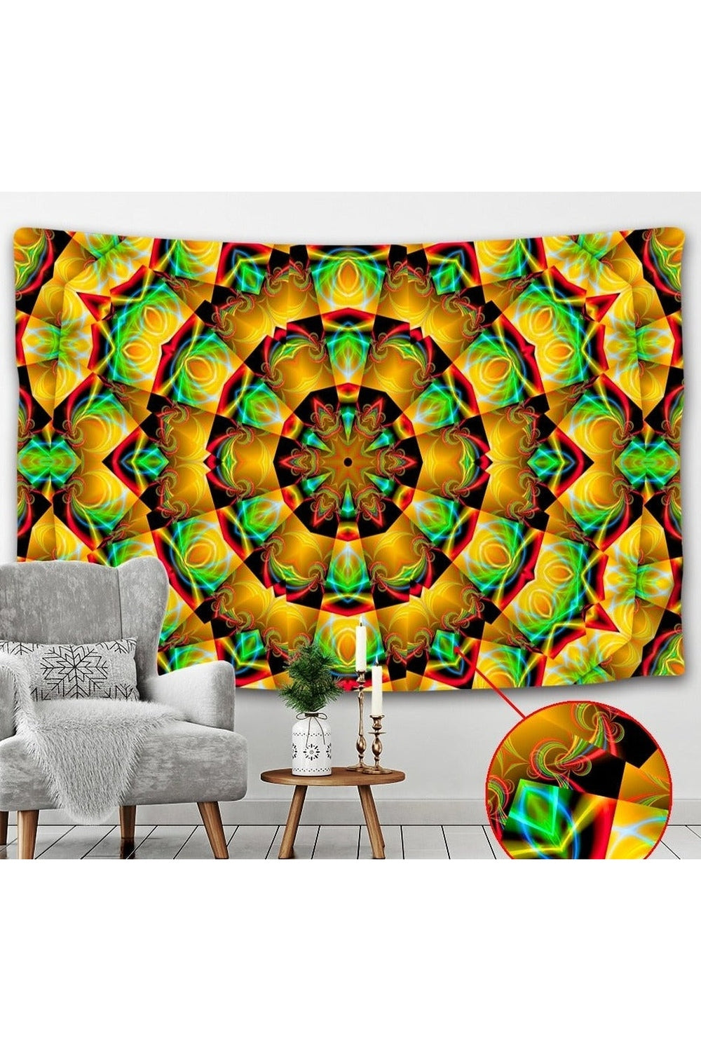 Colorful Mandala Tapestry Design