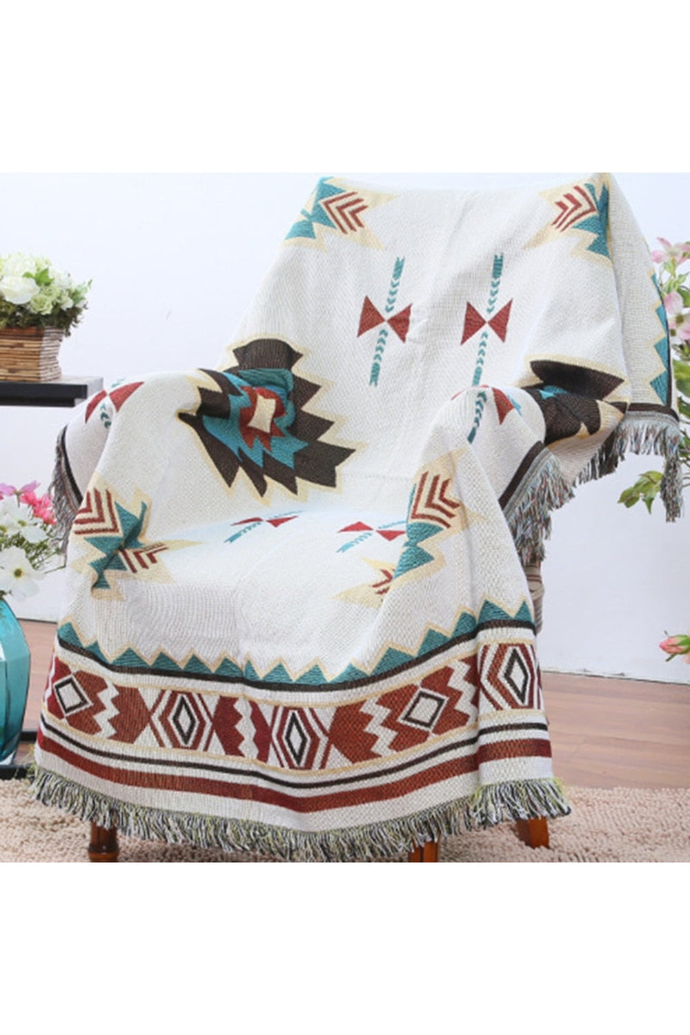 Ethnic Geometric Sofa Blanket