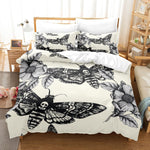 Gothic Black Death Moth Bedding Set